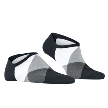 Burlington Tagessocke Sneaker Clyde (Argyle-Muster) schwarz Herren - 1 Paar